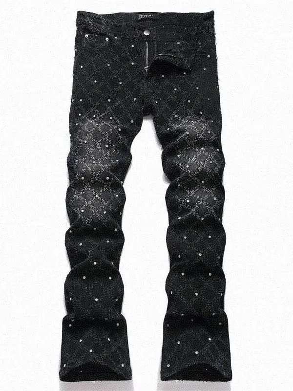 Мужские джинсы прямого кроя Slim Fit в американском стиле, с бриллиантовой отделкой, повседневные, универсальные, легкие, длинные брюки
Мужские джинсы прямого кроя Slim Fit в американском стиле, с бриллиантовой отделкой, повседневные, универсальные, легкие, длинные брюки