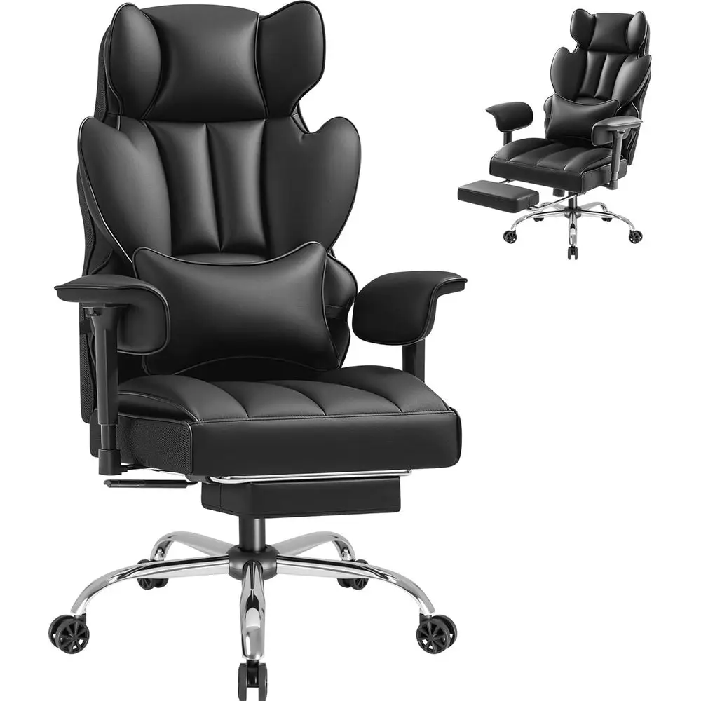 Ergonomic High Back Office Chair with Footrest for Heavyweight Users, 400lbs Capacity, Adjustable Armrests - Black
Ergonomic High Back Office Chair with Footrest for Heavyweight Users, 400lbs Capacity, Adjustable Armrests - Black
