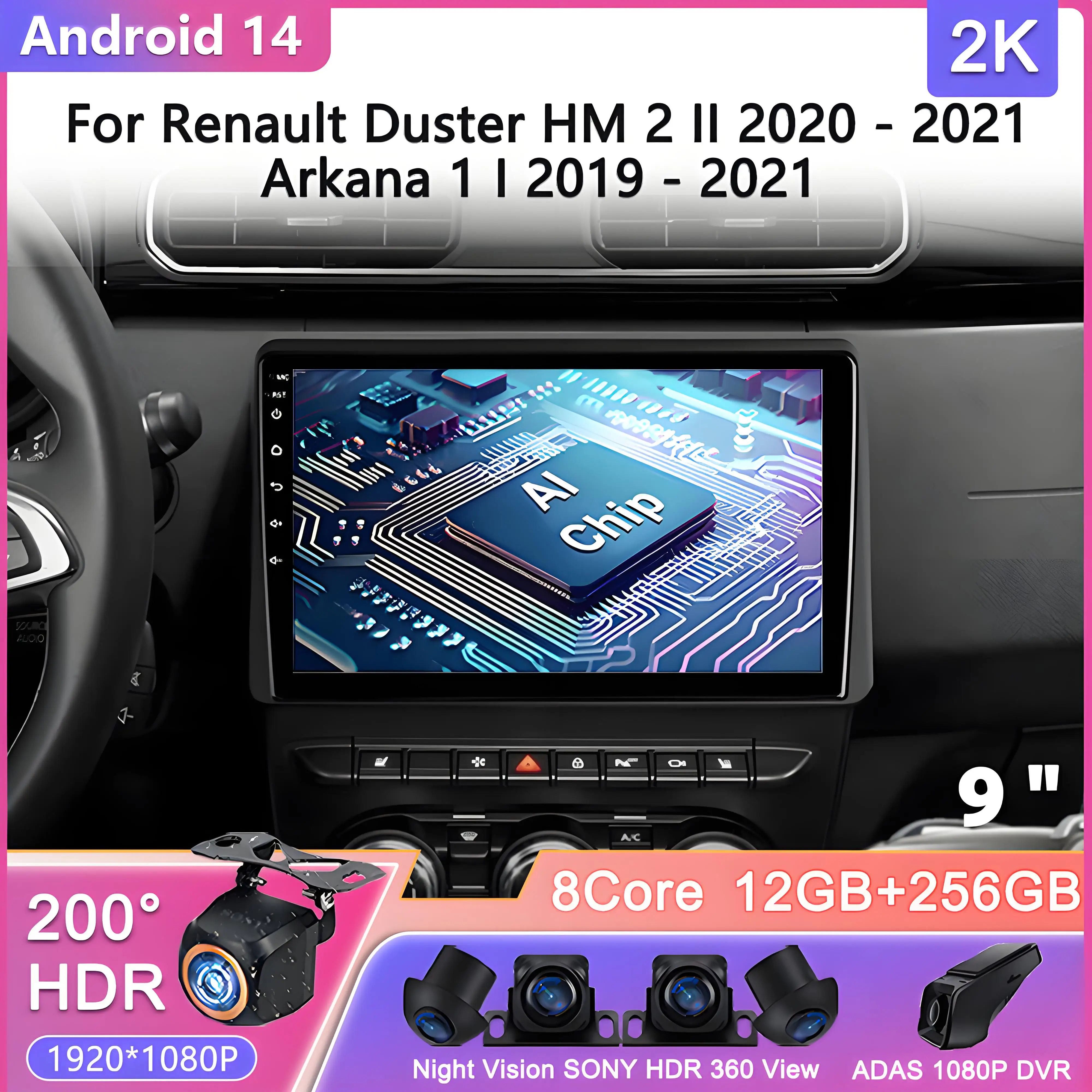 Android 14 For Renault Duster HM 2 2020 - 2024 Arkana 2019 - 2024 Car Radio Multimedia Video Player Navigation stereo GPS No DVD
Android 14 For Renault Duster HM 2 2020 - 2024 Arkana 2019 - 2024 Car Radio Multimedia Video Player Navigation stereo GPS No DVD