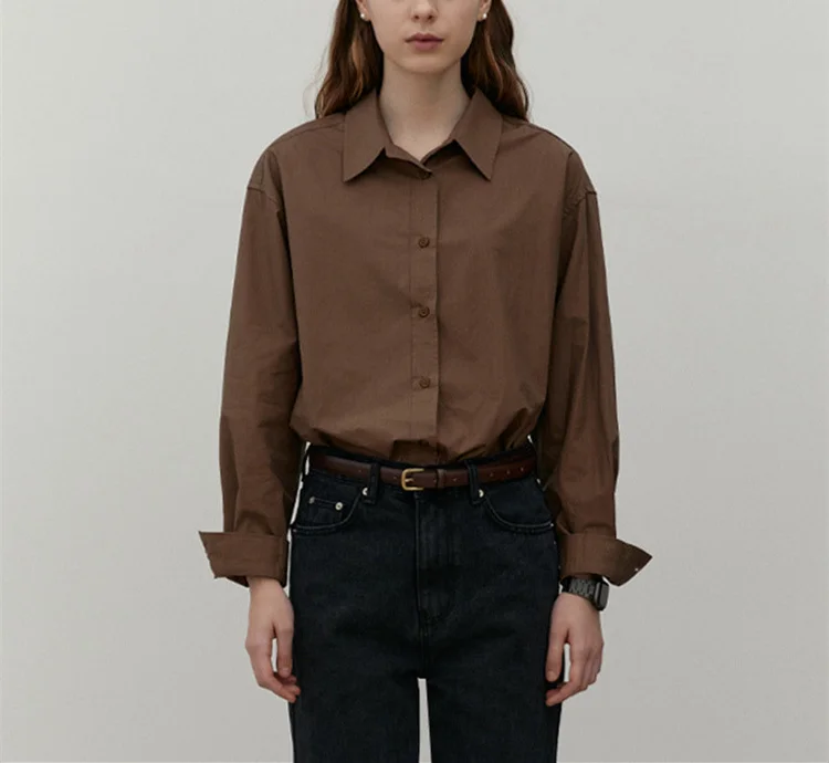 Ladies Office Wear Solid Shirt Top Spring/Summer New Simple Ladies Long Sleeve Blouse and Tops
Ladies Office Wear Solid Shirt Top Spring/Summer New Simple Ladies Long Sleeve Blouse and Tops