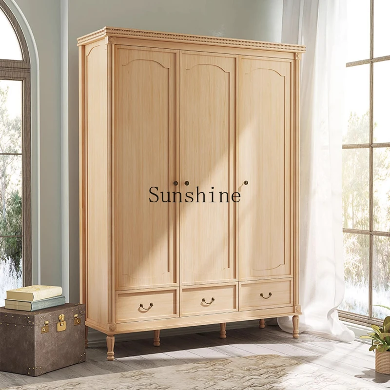 American simple double door solid wood wardrobe master bedroom door wardrobe retro bedroom storage
American simple double door solid wood wardrobe master bedroom door wardrobe retro bedroom storage