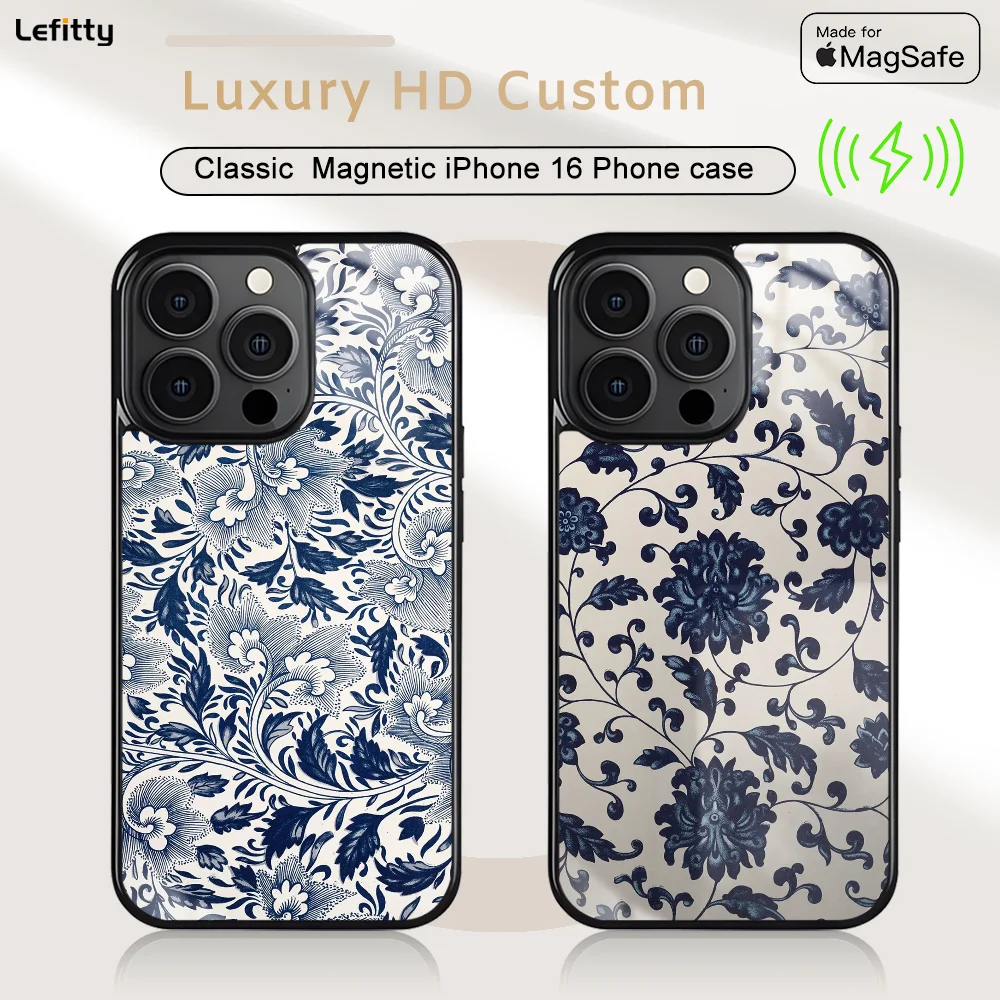 Fashion Chinese Blue Pattern Phone Case For iPhone 16 15 14 13 12 11 Pro Max Plus Mini Magnetic Magsafe Wireless Charging Cover
Fashion Chinese Blue Pattern Phone Case For iPhone 16 15 14 13 12 11 Pro Max Plus Mini Magnetic Magsafe Wireless Charging Cover