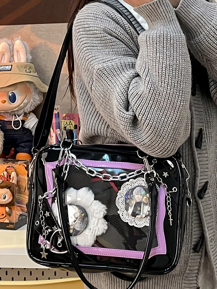 Women Black Jk Shoulder Bag Large Capacity Girls Fashion Japanese Transparent Handbags Vintage Lolita Itabag Cute Crossbody Bags
Women Black Jk Shoulder Bag Large Capacity Girls Fashion Japanese Transparent Handbags Vintage Lolita Itabag Cute Crossbody Bags