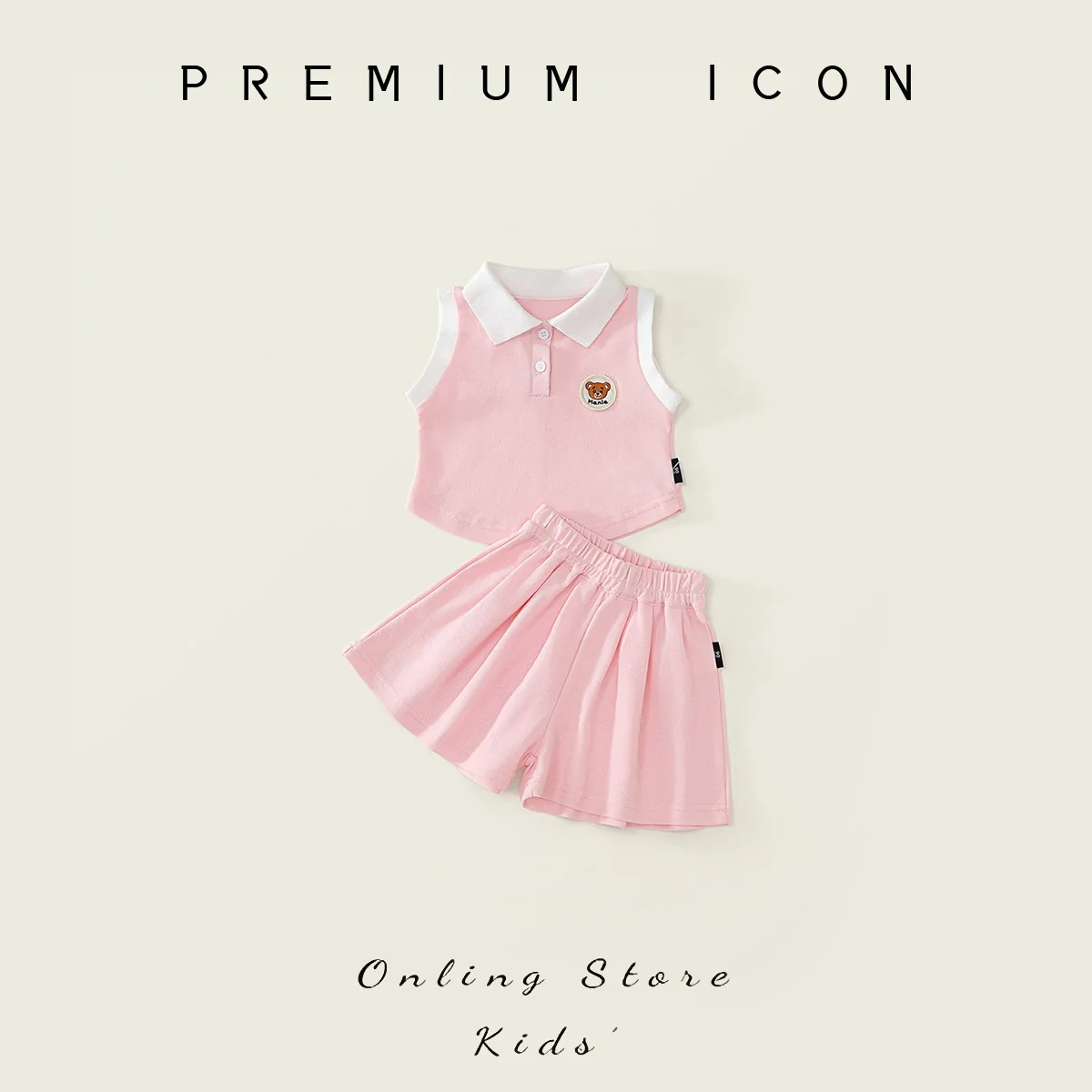Children Girls Breathable Suit Summer Korean Kids Girls Pink Casual Vest+thin Shorts Outfit Cotton Turn Down Collar Tee 2PCS Set
Children Girls Breathable Suit Summer Korean Kids Girls Pink Casual Vest+thin Shorts Outfit Cotton Turn Down Collar Tee 2PCS Set