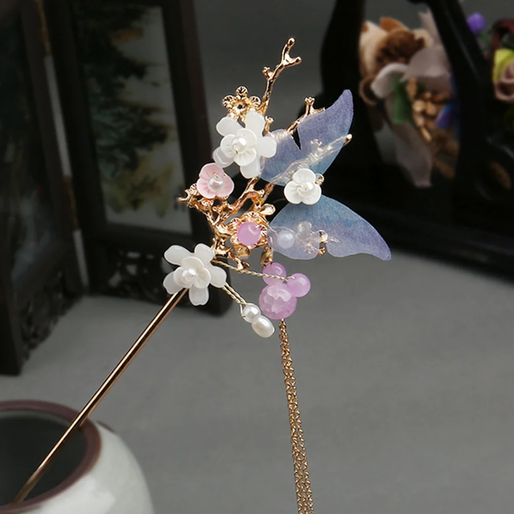 1 Set Hanfu Butterflies Tassel Sticks Chignon Pins Clips Traditional Lightweight Women'S Elegant Bun Accessories For
1 Set Hanfu Butterflies Tassel Sticks Chignon Pins Clips Traditional Lightweight Women'S Elegant Bun Accessories For