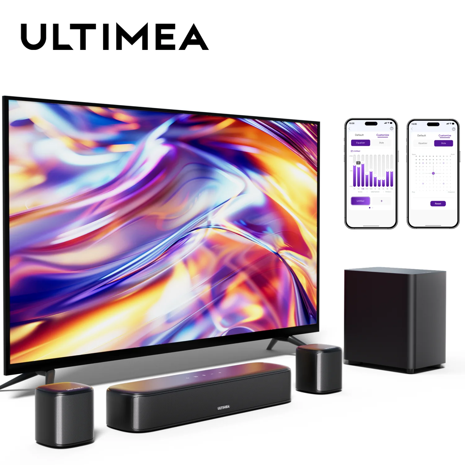 ULTIMEA Aura A30 5.1 Channel Virtual Surround Soundbar for TV, Home Theater Sound System with Speakers and APP Control
ULTIMEA Aura A30 5.1 Channel Virtual Surround Soundbar for TV, Home Theater Sound System with Speakers and APP Control
