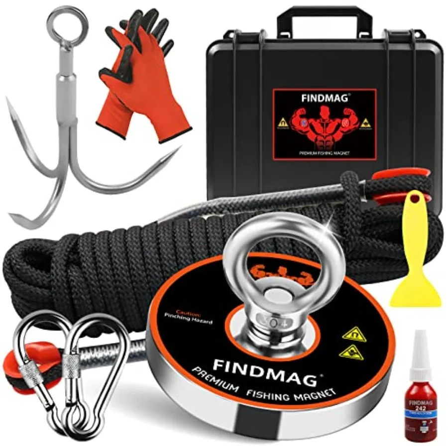 Magnet Fishg Kit with Case, 1500 LBS Pullg Force Super Strong Magnets, Premium Fishg Magnets Kit for Heavy Duty Use, Magnet Too
Magnet Fishg Kit with Case, 1500 LBS Pullg Force Super Strong Magnets, Premium Fishg Magnets Kit for Heavy Duty Use, Magnet Too