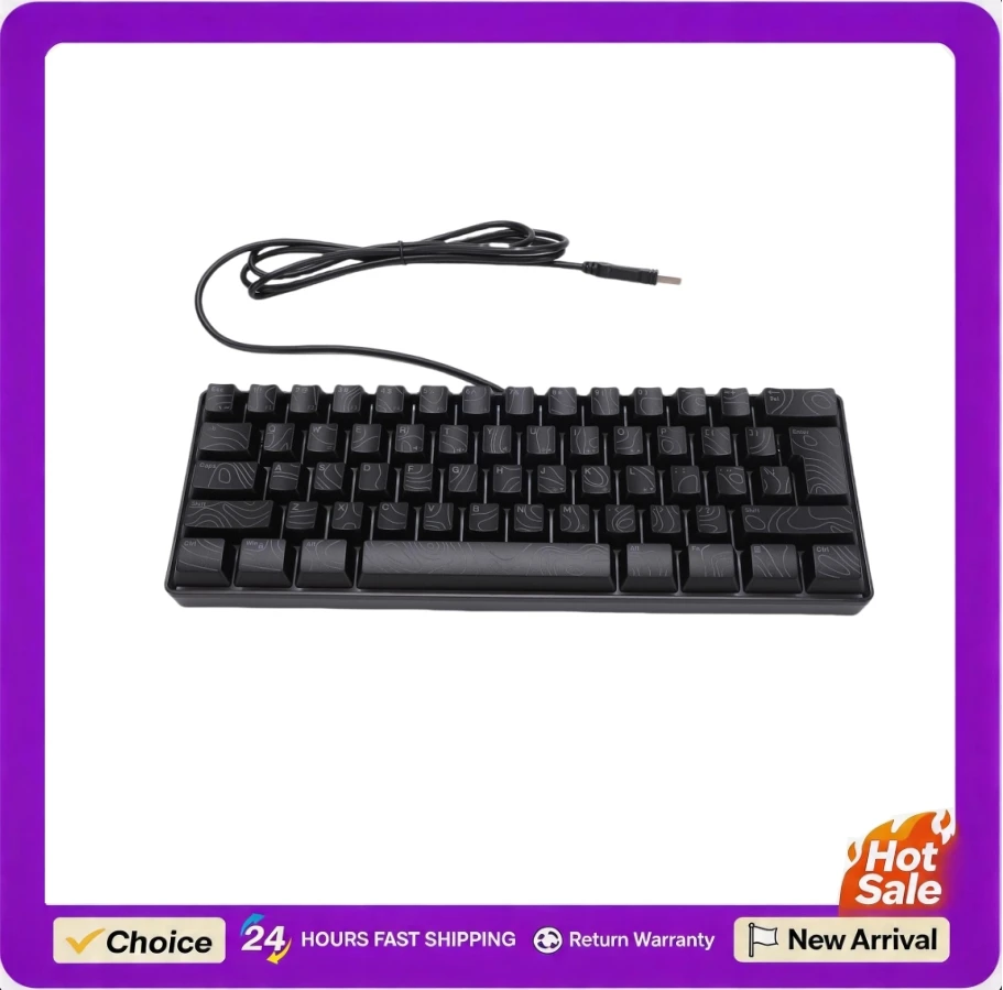 USB Wired Keyboard Computer RGB N Key Rollover Keyboard Contour Keycaps 61 Key Mechanical Membrane Keyboard for Working Gaming
USB Wired Keyboard Computer RGB N Key Rollover Keyboard Contour Keycaps 61 Key Mechanical Membrane Keyboard for Working Gaming