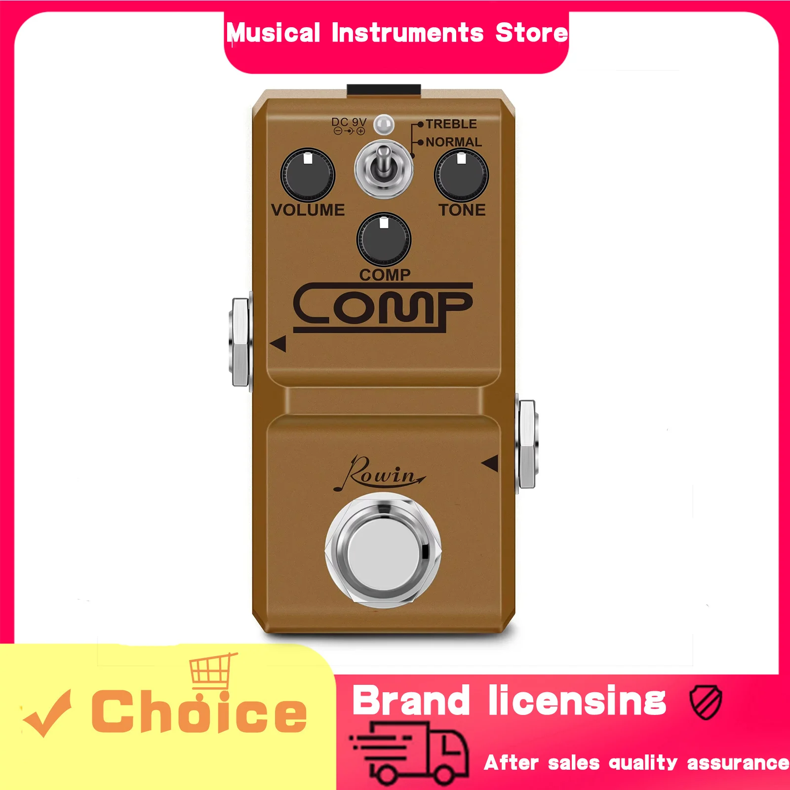 ROWIN Comp Electric Guitar Effects Pedal Comp Compression Effect Mini Size True Bypass Pedal Electric Guitar Accessories
ROWIN Comp Electric Guitar Effects Pedal Comp Compression Effect Mini Size True Bypass Pedal Electric Guitar Accessories
