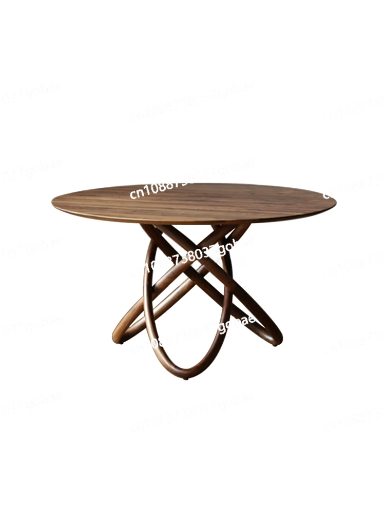 North America Black Walnut Modern Simple and Light Luxury round Solid Wood Table Dining Table
North America Black Walnut Modern Simple and Light Luxury round Solid Wood Table Dining Table