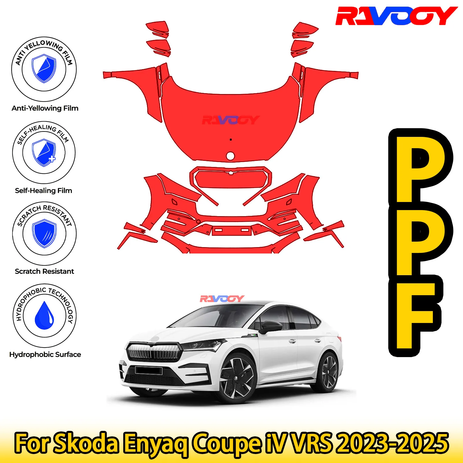 For Skoda Enyaq Coupe iV VRS 2023-2025 Glossy Matte Black Precut front PPF Kit Paint Protection Film 
For Skoda Enyaq Coupe iV VRS 2023-2025 Glossy Matte Black Precut front PPF Kit Paint Protection Film