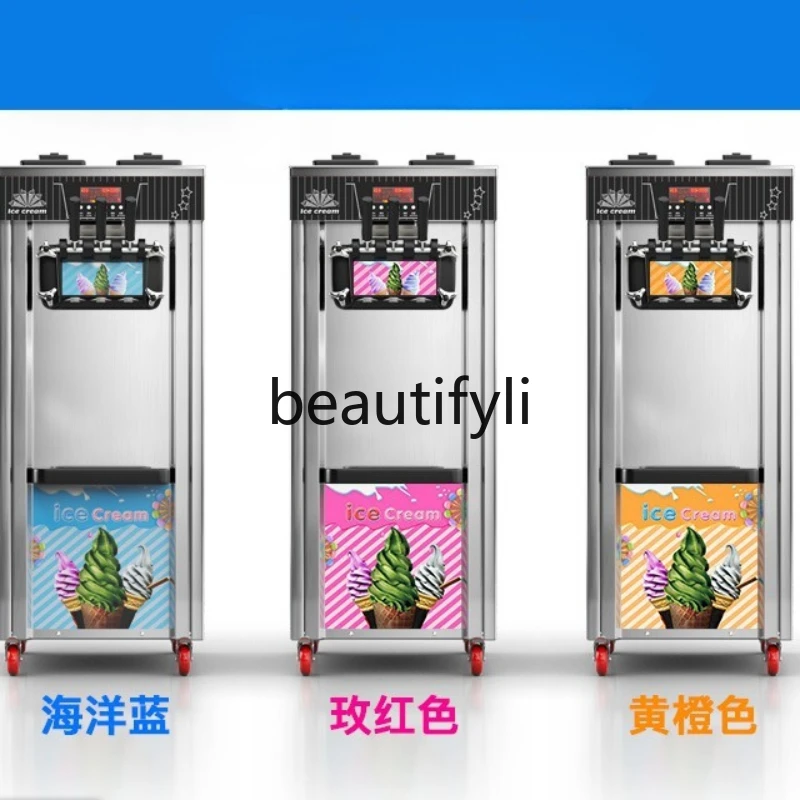 Pre-cooling Fresh-keeping Soft Ice Cream Machine Fully Automatic Cleaning Commercial Vertical Cone Ice Cream Machine 
Pre-cooling Fresh-keeping Soft Ice Cream Machine Fully Automatic Cleaning Commercial Vertical Cone Ice Cream Machine