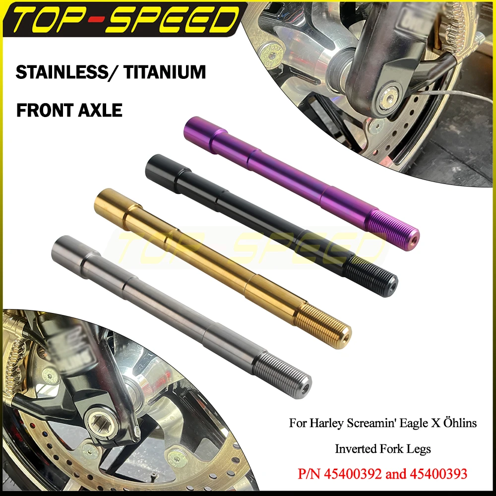 Motorcycle Accessories 45400393A Front Wheel Axle Stainless Steel/Titanium Alloy Front Axle Kit For Harley P/N 45400392 45400393
Motorcycle Accessories 45400393A Front Wheel Axle Stainless Steel/Titanium Alloy Front Axle Kit For Harley P/N 45400392 45400393