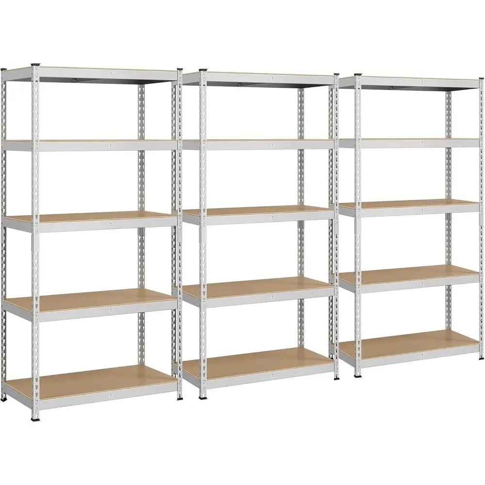 5-Tier Adjustable Metal Shelving Unit, 3-Pack, Heavy Duty Garage Storage Rack, 35.5x17.5x72, Silver
5-Tier Adjustable Metal Shelving Unit, 3-Pack, Heavy Duty Garage Storage Rack, 35.5x17.5x72, Silver