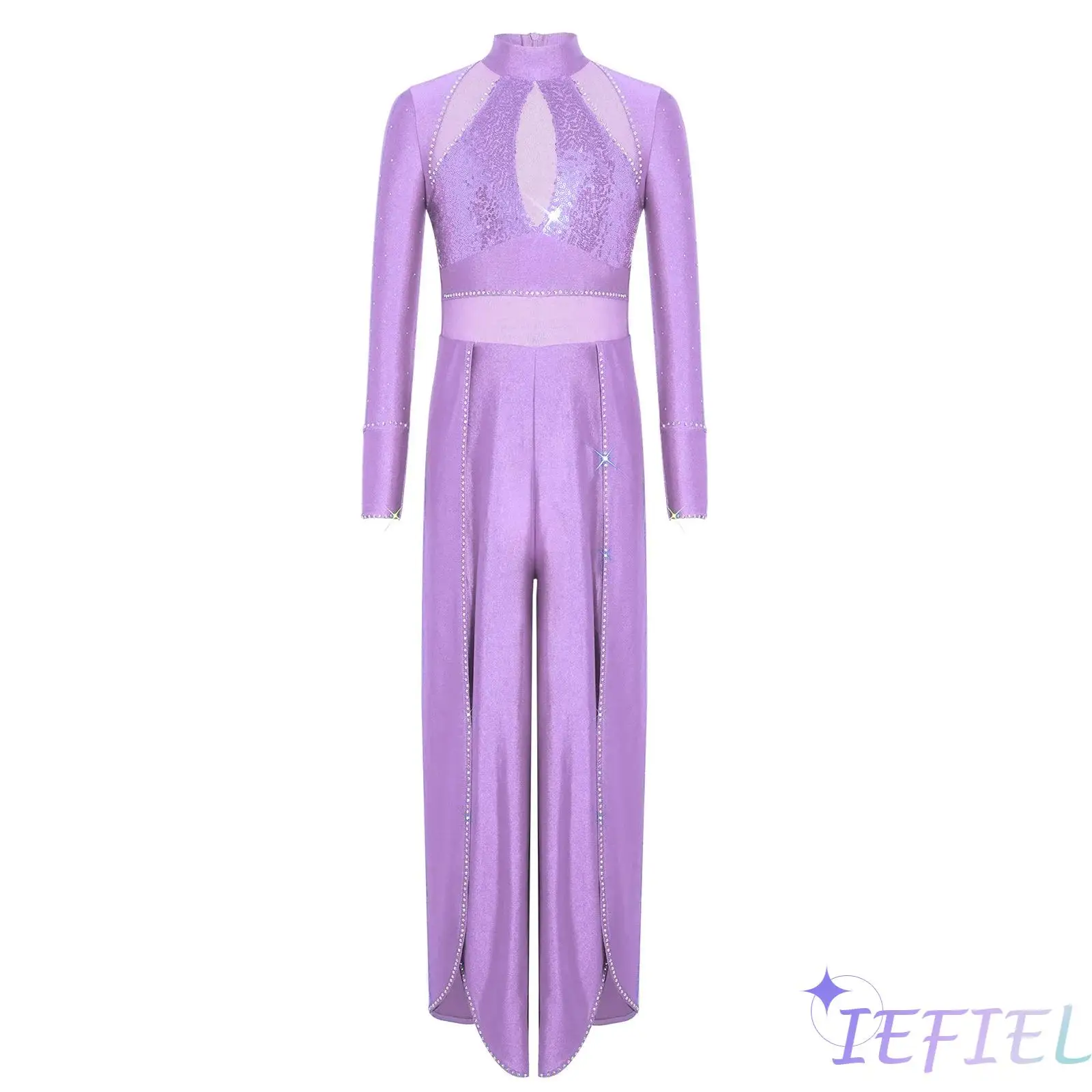 Kids Girl Ballet Lyrical Dance Unitard Jumpsuit Jazz Performance Dance Costume Shiny Sequins Bodice Mesh Split Wide-Leg Bodysuit
Kids Girl Ballet Lyrical Dance Unitard Jumpsuit Jazz Performance Dance Costume Shiny Sequins Bodice Mesh Split Wide-Leg Bodysuit