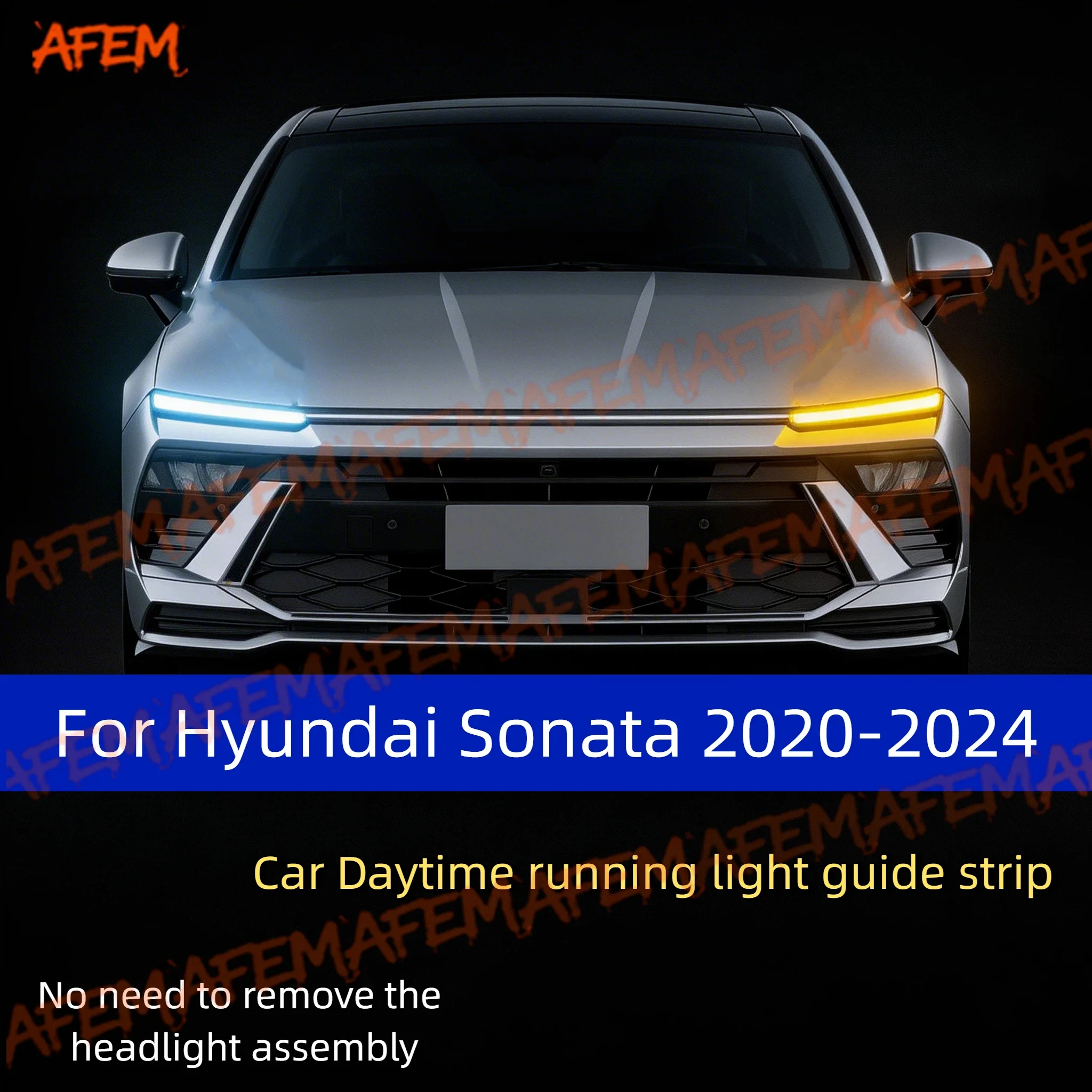 2Pcs 12V Led Guide Strip Headlight For Car Daytime Running Lights Turn Signal DRL Car Modification For Hyundai Sonata 2020-2024
2Pcs 12V Led Guide Strip Headlight For Car Daytime Running Lights Turn Signal DRL Car Modification For Hyundai Sonata 2020-2024