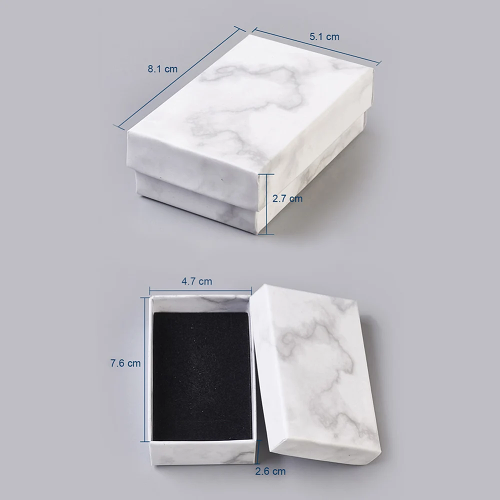 24pcs White Rectangle Paper Cardboard Jewelry Boxes, 8.1x5.1x2.7cm for Rings Earrings Pendants Display & Storage
24pcs White Rectangle Paper Cardboard Jewelry Boxes, 8.1x5.1x2.7cm for Rings Earrings Pendants Display & Storage
