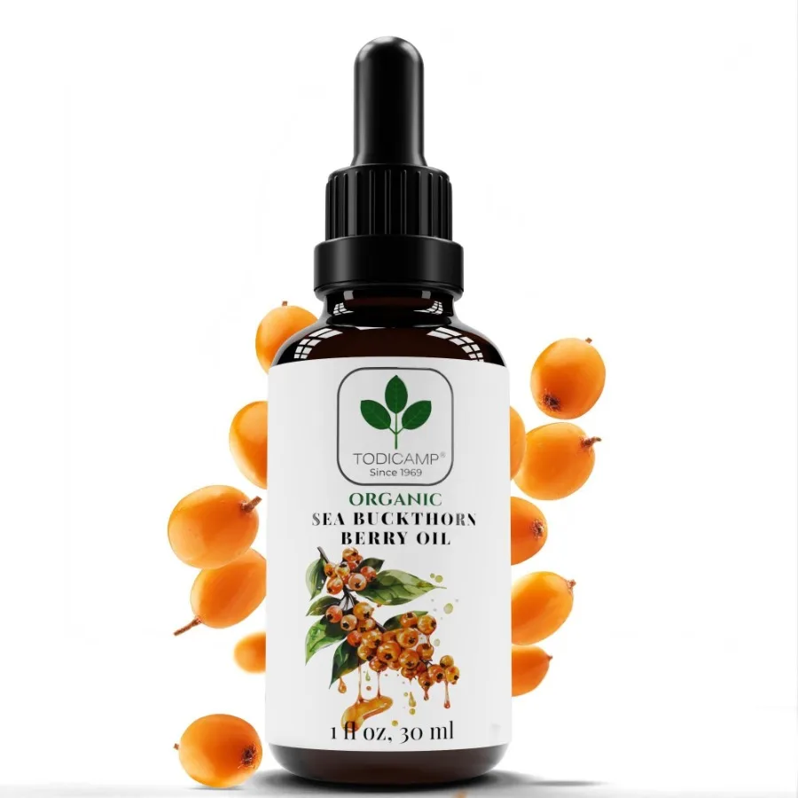 Organic Sea Buckthorn Oil 1 fl oz Cold Pressed Sea Buckthorn Berry Oil Seabuckthorn for Face Hair Body Supplement
Organic Sea Buckthorn Oil 1 fl oz Cold Pressed Sea Buckthorn Berry Oil Seabuckthorn for Face Hair Body Supplement