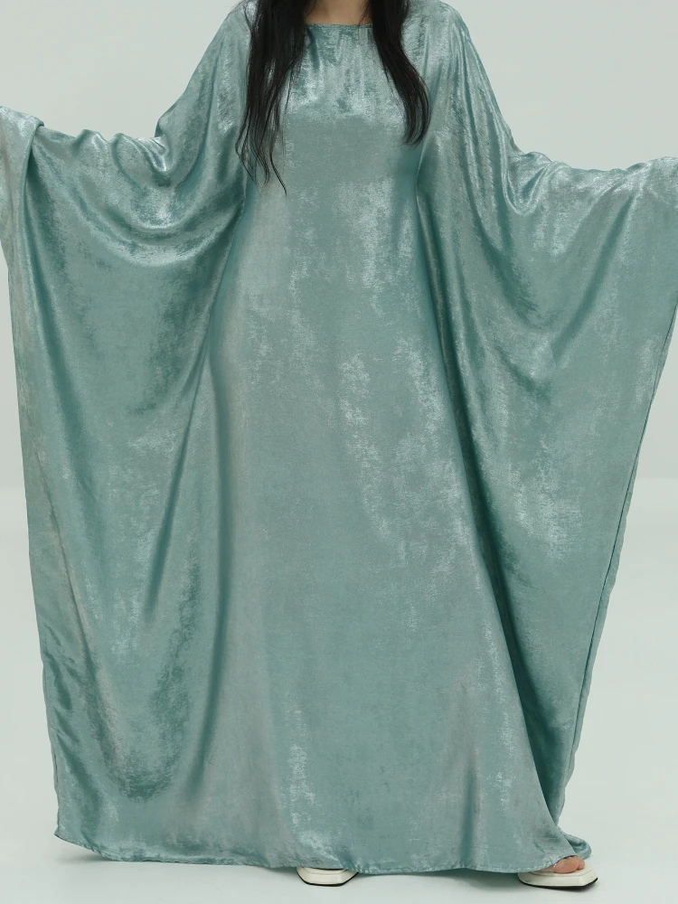 Ramadan Eid Shimmer Batwing Satin Abaya Dubai Luxury for Women Damen Muslim Kaftan Dress Kebaya Vestidos Robe Femme Musulmane
Ramadan Eid Shimmer Batwing Satin Abaya Dubai Luxury for Women Damen Muslim Kaftan Dress Kebaya Vestidos Robe Femme Musulmane