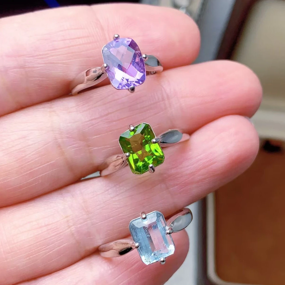 Natural Amethyst Ring with Certificate 925 Silver Cushion Cut Real Peridot Ring 6x8mm Genuine Aquamarine Silver Jewelry
Natural Amethyst Ring with Certificate 925 Silver Cushion Cut Real Peridot Ring 6x8mm Genuine Aquamarine Silver Jewelry