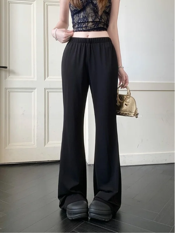 plus Size Women's Korean Style High Waist Ice Silk Straight Leg Casual Pants Summer Fashionable Micro Flared Trousers
plus Size Women's Korean Style High Waist Ice Silk Straight Leg Casual Pants Summer Fashionable Micro Flared Trousers