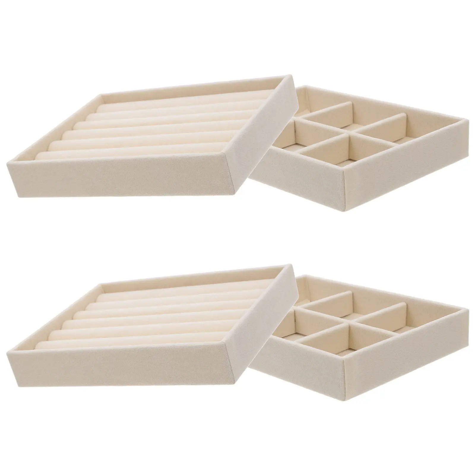 4Pcs Jewelry Tray Box with Dividers Mini Ring Display Organizer for Drawer Insert Countertop Jewelry Storage Accessory Tray
4Pcs Jewelry Tray Box with Dividers Mini Ring Display Organizer for Drawer Insert Countertop Jewelry Storage Accessory Tray