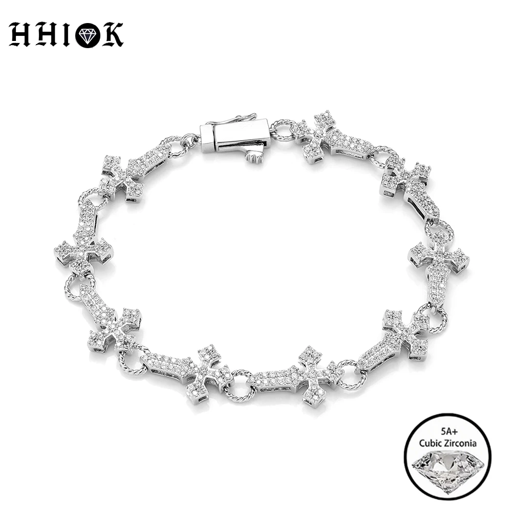 HHIOK Copper Zircon Cross Link Bracelet Iced Out Hip Hop Tennis Bracelets For Men Women Bling Full Paved CZ Jewelry Wholesale
HHIOK Copper Zircon Cross Link Bracelet Iced Out Hip Hop Tennis Bracelets For Men Women Bling Full Paved CZ Jewelry Wholesale