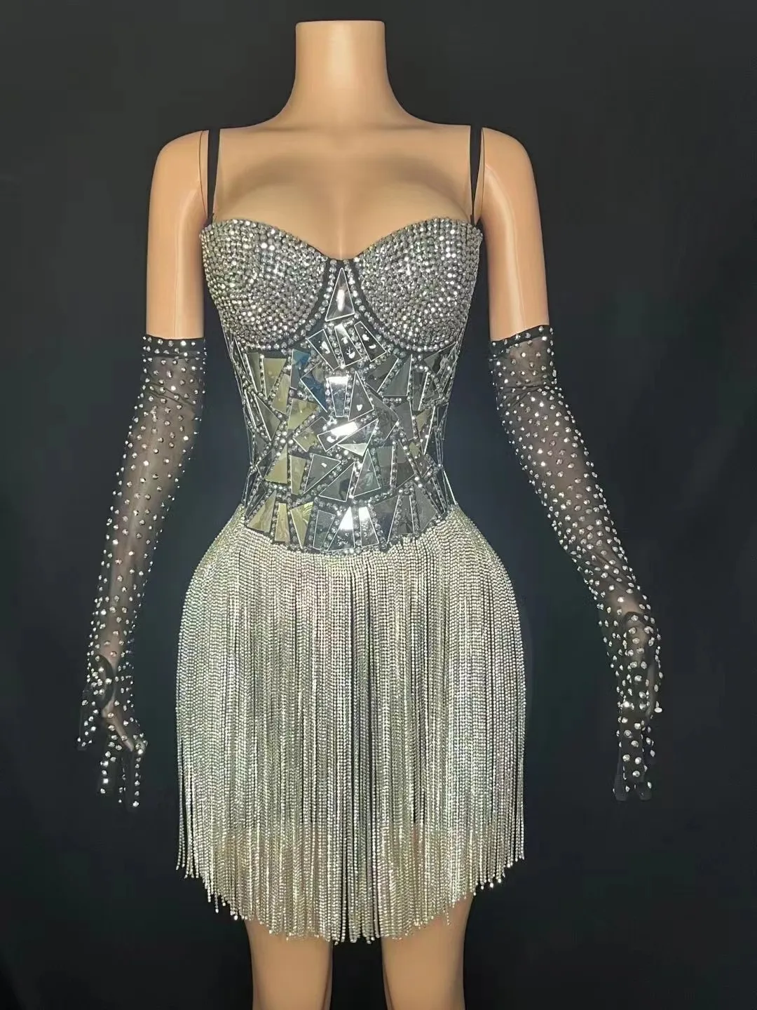 Dress Black Super Flash Silver Diamond Lens Luxury Diamond Chain Bags Hip Skirt gogo European and American Dance Company Female
Dress Black Super Flash Silver Diamond Lens Luxury Diamond Chain Bags Hip Skirt gogo European and American Dance Company Female