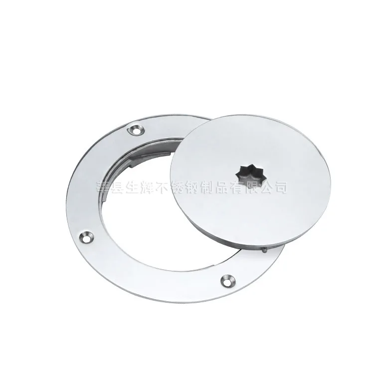 Marine inspection port, large disc plum blossom inspection port manhole deck disc hatch cover hand grab hatch cover
Marine inspection port, large disc plum blossom inspection port manhole deck disc hatch cover hand grab hatch cover