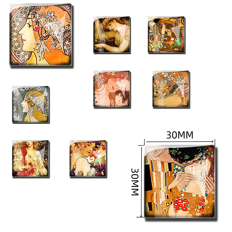 Квадратный стеклянный холодильник серии Klimt с магнитными наклейками, украшение для дома, картина маслом Klimt's Kiss Mom and Child
Квадратный стеклянный холодильник серии Klimt с магнитными наклейками, украшение для дома, картина маслом Klimt's Kiss Mom and Child