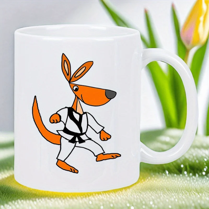 Whimsical Ceramic Mug with Funny Bunny in Suit Design - Reusable Coffee Cup for Humorous Mornings, Hand Wash Only, White with Or
Whimsical Ceramic Mug with Funny Bunny in Suit Design - Reusable Coffee Cup for Humorous Mornings, Hand Wash Only, White with Or