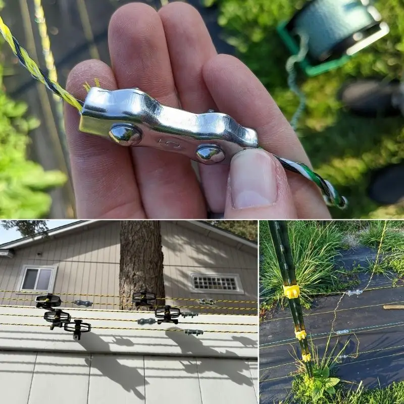 25Pcs Polyethylene Rope Connectors Set With 2 Copper Wire and Installation Tool Convenient for Animal Fencing 87HA
25Pcs Polyethylene Rope Connectors Set With 2 Copper Wire and Installation Tool Convenient for Animal Fencing 87HA