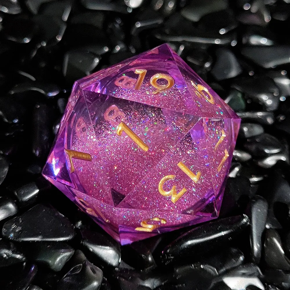 Handmade Liquid Core Resin DND Dice Sharp Edge Crystal D20 Dice Quicksand Glitter RPG D and D Role Playing Dice Party
Handmade Liquid Core Resin DND Dice Sharp Edge Crystal D20 Dice Quicksand Glitter RPG D and D Role Playing Dice Party