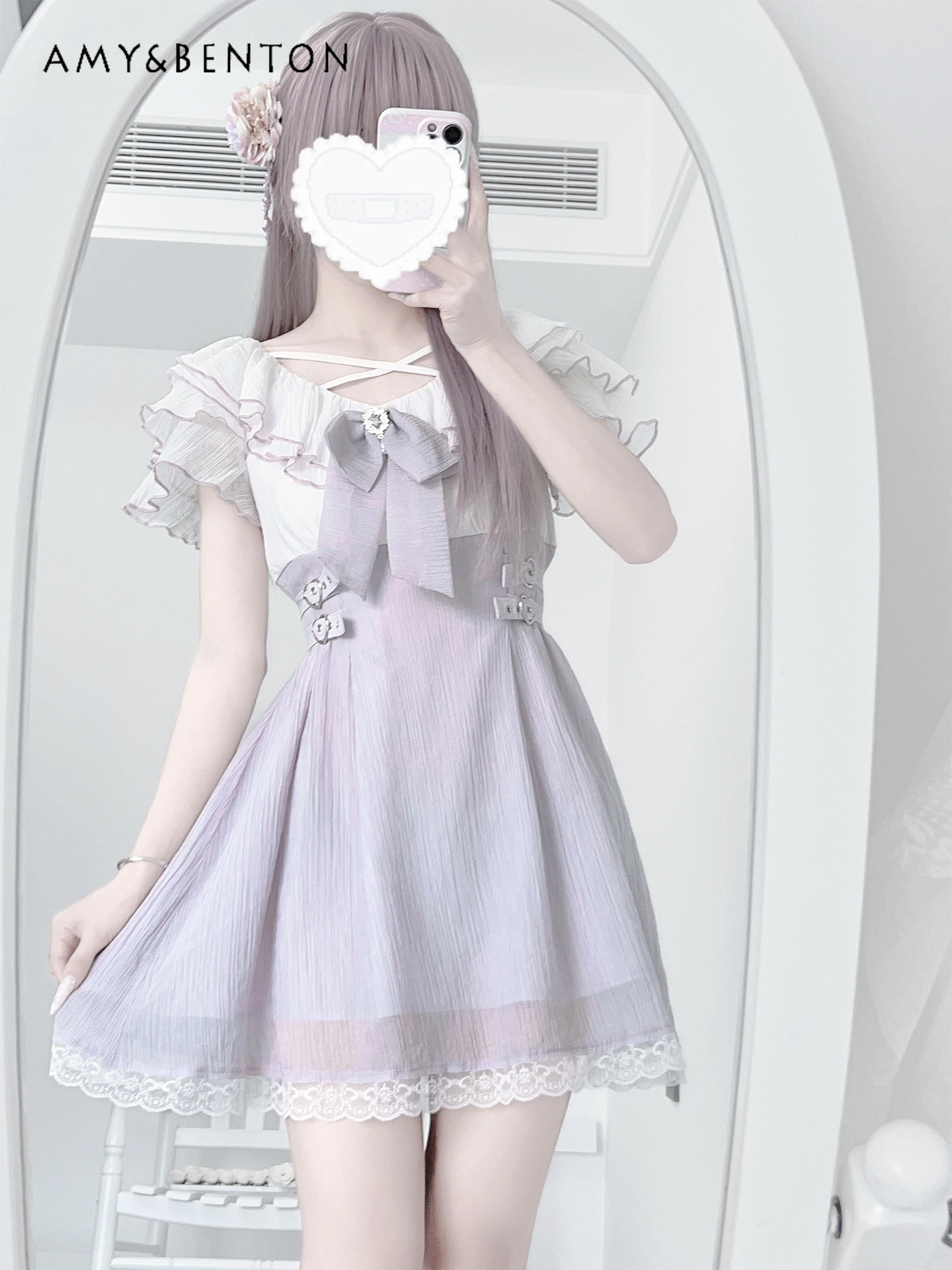 Subculture Mine Series Mass Production Dresses Summer Sweet Ruffle Edge Short Sleeve Lace Mini Dress Cute Princess A-line Dress
Subculture Mine Series Mass Production Dresses Summer Sweet Ruffle Edge Short Sleeve Lace Mini Dress Cute Princess A-line Dress