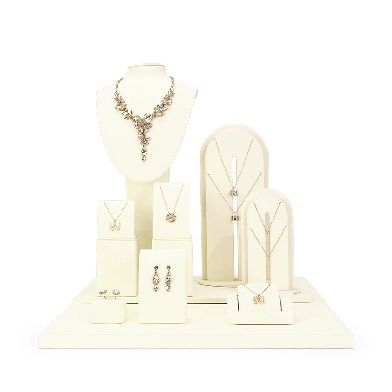 Beige jewelry display stand High-end earrings, rings, necklaces, and bracelet display item Counter jewelry display props
Beige jewelry display stand High-end earrings, rings, necklaces, and bracelet display item Counter jewelry display props