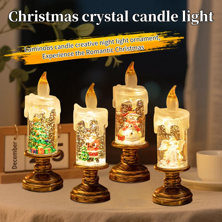 LED Candles Lights Christmas Lights Flameless Christmas Snow Globe Candle Light Home Decorative Candles Christmas Decorations
LED Candles Lights Christmas Lights Flameless Christmas Snow Globe Candle Light Home Decorative Candles Christmas Decorations