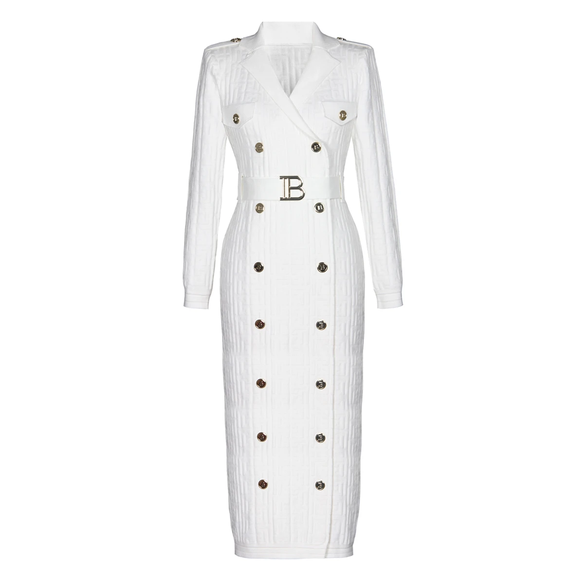 Create Spring Autumn New Fashionable Temperament Commuter Knitted Long Coat - Suit Collar B-Buckle Belt Slimming Long Sleeve
Create Spring Autumn New Fashionable Temperament Commuter Knitted Long Coat - Suit Collar B-Buckle Belt Slimming Long Sleeve