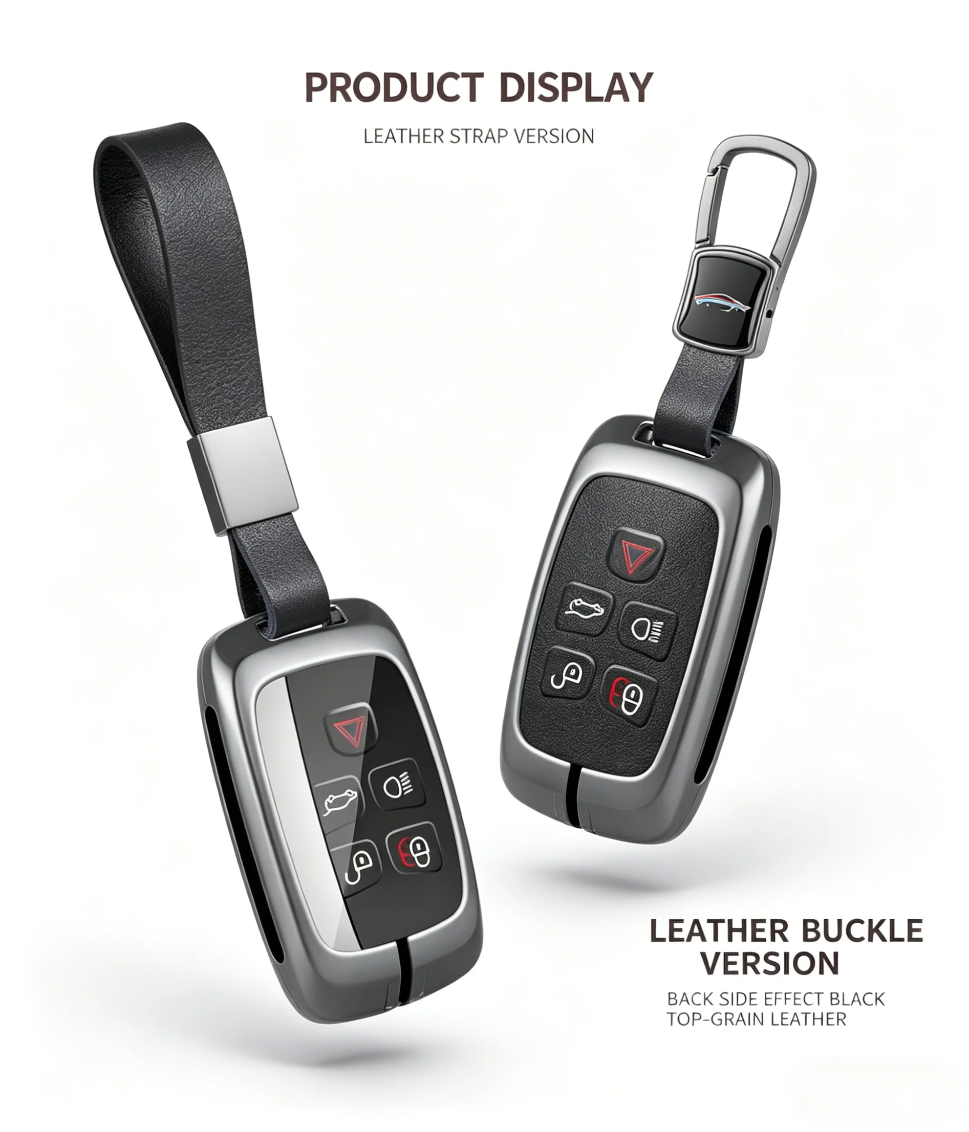 Zinc Alloy TPU Key Fob Cover for Jaguar XEL XFL E-PACE F-PACE, Protective Smart Key Shell with Keychain
Zinc Alloy TPU Key Fob Cover for Jaguar XEL XFL E-PACE F-PACE, Protective Smart Key Shell with Keychain