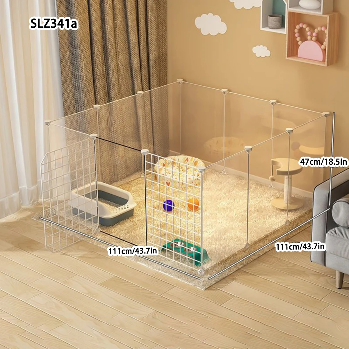 Transparent Pet Fence, DIY Splicable Cat and Dog Fence for Home Use, Portable Pet Isolation Fence with Door, Suitable for Small Dogs, Cats, and Small Pets
Transparent Pet Fence, DIY Splicable Cat and Dog Fence for Home Use, Portable Pet Isolation Fence with Door, Suitable for Small Dogs, Cats, and Small Pets