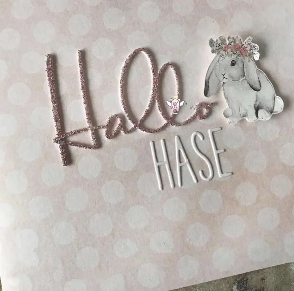 Piggy Craft metal cutting dies cut die mold German hello letter Scrapbook paper craft mold blade punch stencils dies
Piggy Craft metal cutting dies cut die mold German hello letter Scrapbook paper craft mold blade punch stencils dies
