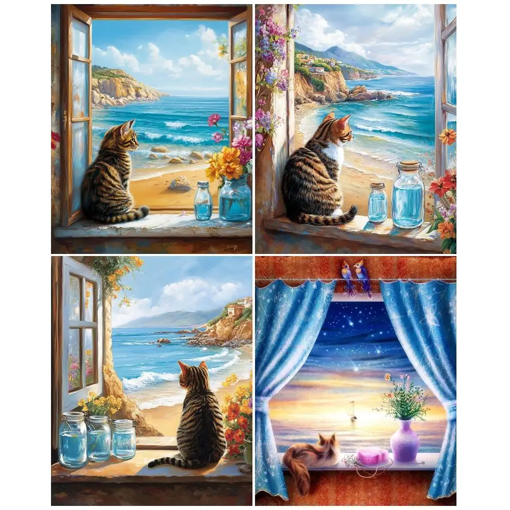 GATYZTORY Paint By Number Cat Hand Painted Painting Art Gift DIY Pictures By Numbers Animal Drawing On Canvas Kits Home Decor
GATYZTORY Paint By Number Cat Hand Painted Painting Art Gift DIY Pictures By Numbers Animal Drawing On Canvas Kits Home Decor