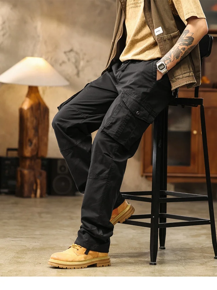 Men's Retro American Straight Leg Workwear Pants Spring/Summer Durable Multi-Pocket Casual Long Trousers Trendy
Men's Retro American Straight Leg Workwear Pants Spring/Summer Durable Multi-Pocket Casual Long Trousers Trendy