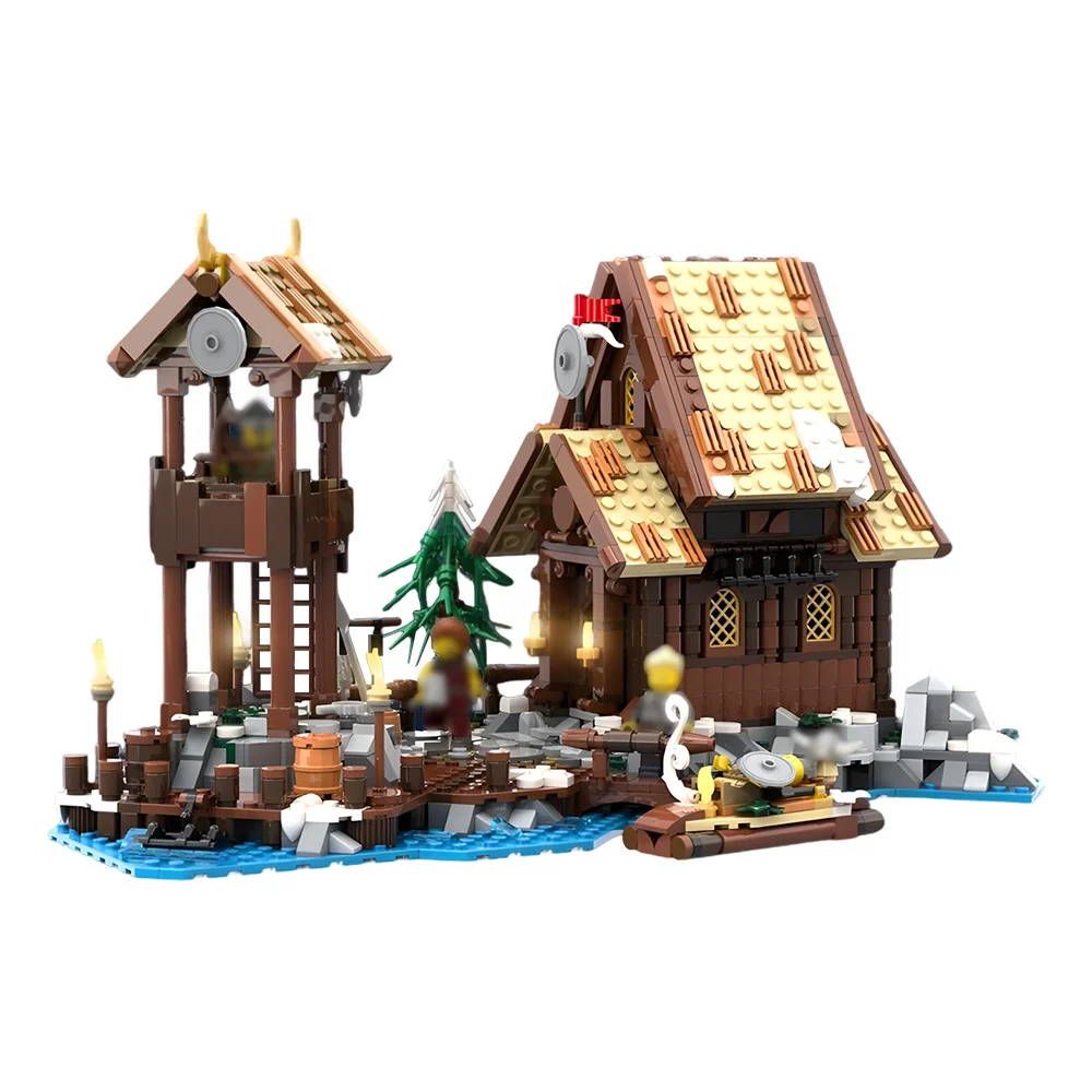 MOC деревня викингов, морское расширение, модульные строительные блоки, средневековый храм Харбор, часы, башня, архитектура, кирпичная игрушка, подарок
MOC деревня викингов, морское расширение, модульные строительные блоки, средневековый храм Харбор, часы, башня, архитектура, кирпичная игрушка, подарок
