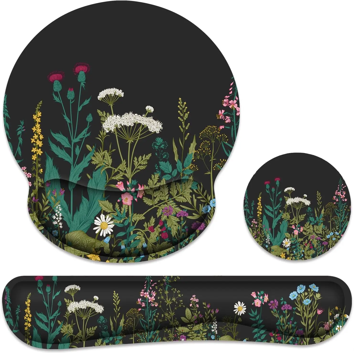 Ergonomic Mouse Pad with Wrist Rest & Keyboard Support, Memory Foam, Pain Relief for Office/Gaming, Black Flower
Ergonomic Mouse Pad with Wrist Rest & Keyboard Support, Memory Foam, Pain Relief for Office/Gaming, Black Flower