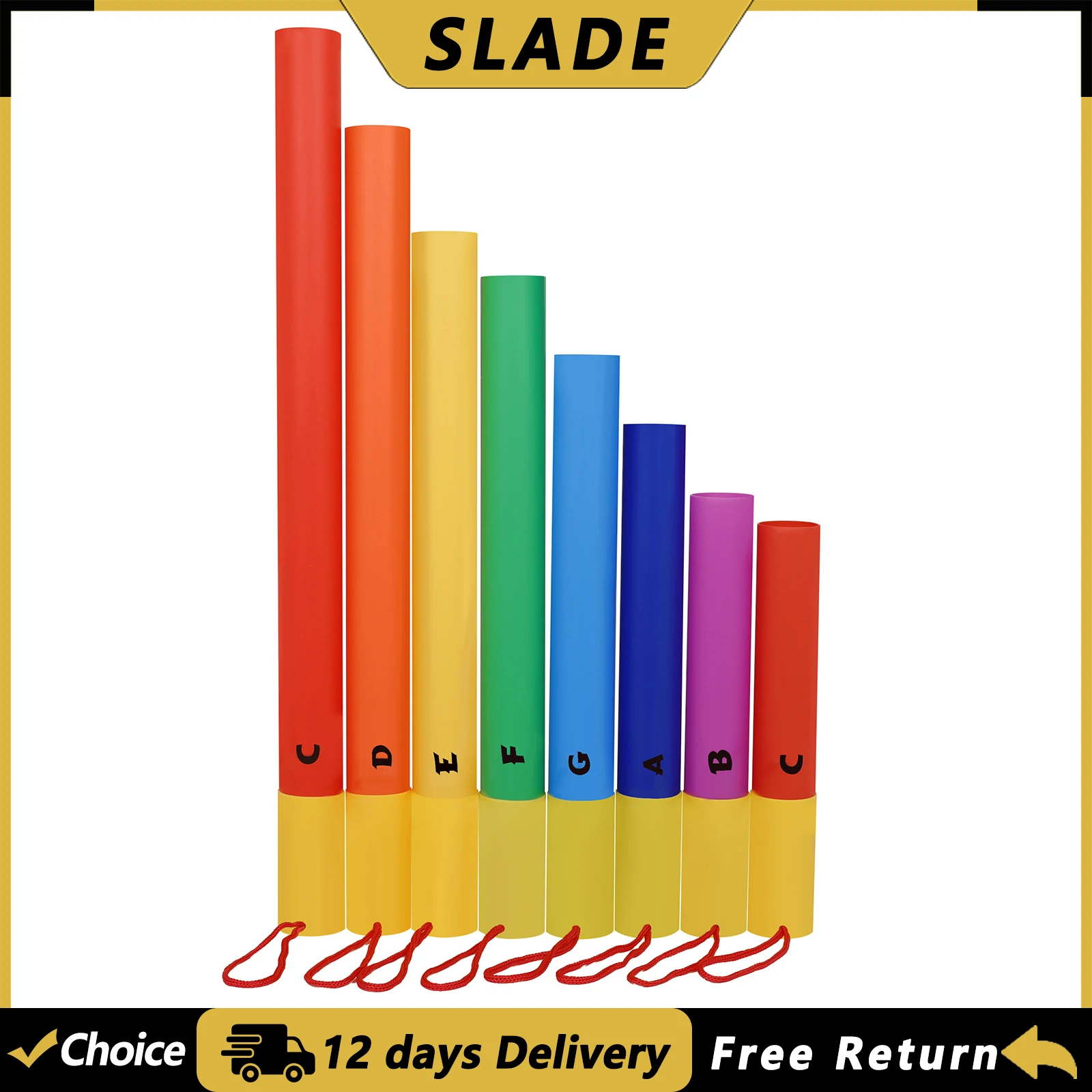 SLADE 8Pcs 8 Tones Sound Tube Percussion Instrument Colorful Children's Early Education Gift Kids Musical Instrument Toys
SLADE 8Pcs 8 Tones Sound Tube Percussion Instrument Colorful Children's Early Education Gift Kids Musical Instrument Toys