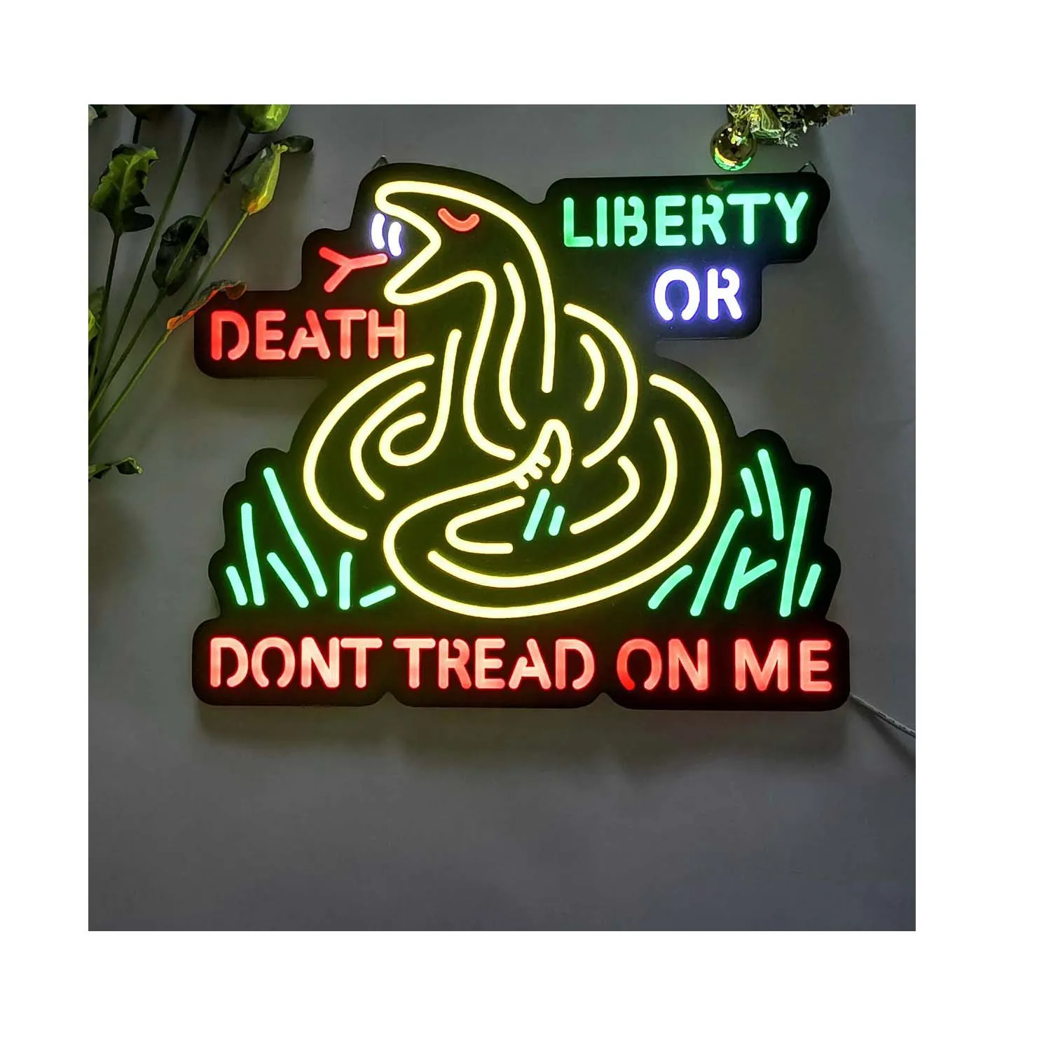 Dont tread on me neon light ultra thin design serpentine led art neon light suitable for home decoration or office, bar, leisure
Dont tread on me neon light ultra thin design serpentine led art neon light suitable for home decoration or office, bar, leisure