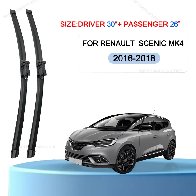 Car Wiper Blades For Renault Scenic MK4 2016-2018 Windshield Windscreen Front Window Blades 30"+26R" Car Accessories
Car Wiper Blades For Renault Scenic MK4 2016-2018 Windshield Windscreen Front Window Blades 30"+26R" Car Accessories