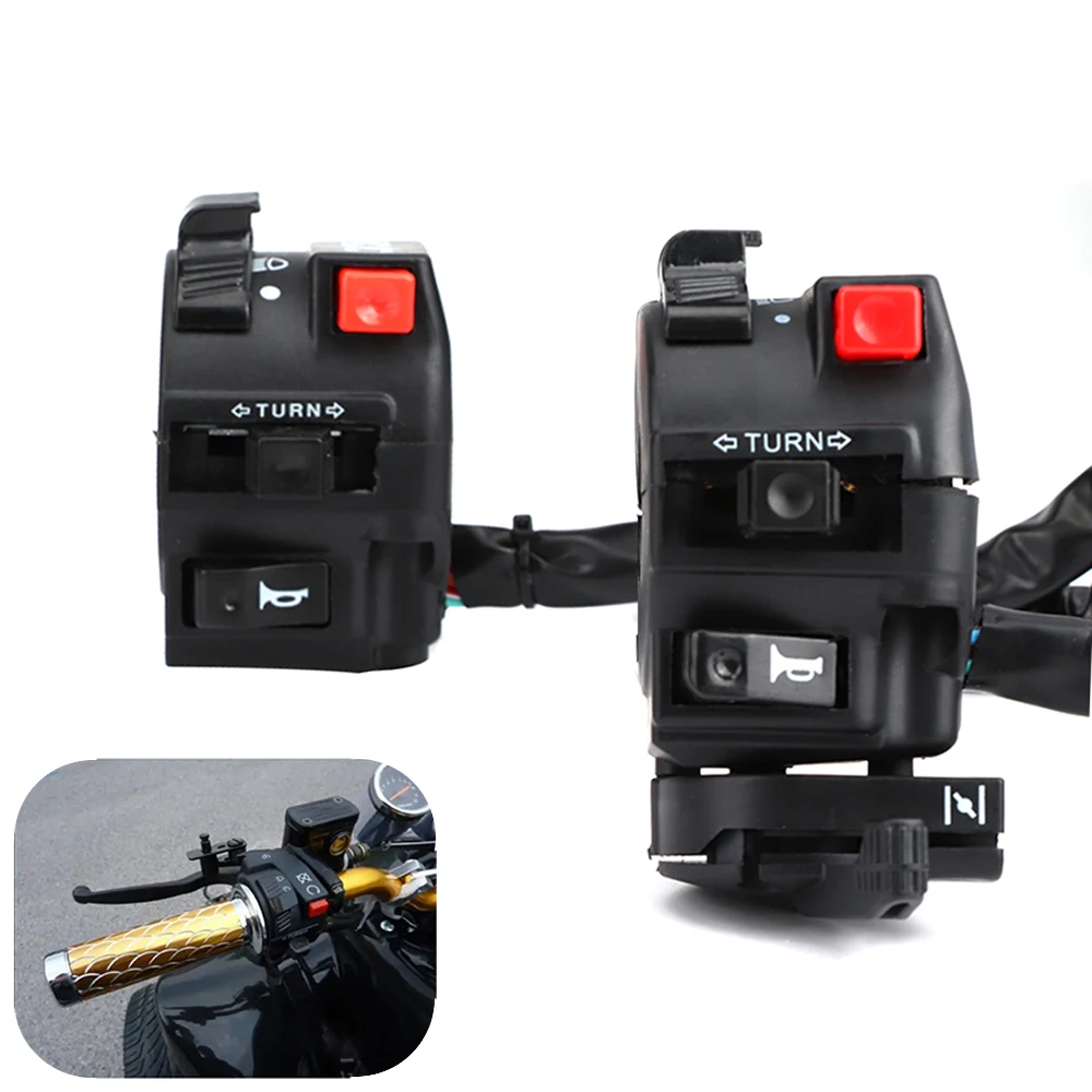 Motorcycle 5-function 9 Wire Electric Start Switch Horn Turn Signals Indicator Switch for Honda Yamaha KTM Kawasaki ATV Parts
Motorcycle 5-function 9 Wire Electric Start Switch Horn Turn Signals Indicator Switch for Honda Yamaha KTM Kawasaki ATV Parts