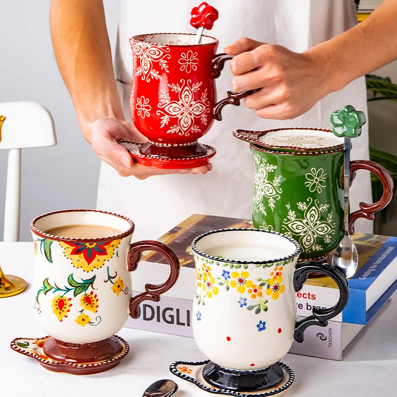 Polish Style Ceramic High leg Water Cup, Mug With Cover, High-grade sense, light Luxury, Milk Breakfast Cup, Household Tea Cup
Polish Style Ceramic High leg Water Cup, Mug With Cover, High-grade sense, light Luxury, Milk Breakfast Cup, Household Tea Cup