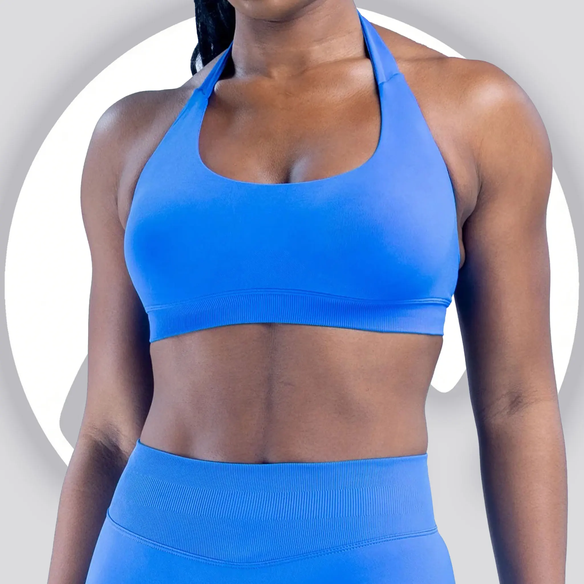 Women's Halter Seamless Open Back Sports Bra Shockproof Stretch Yoga Top for Gym Running Fitness Daily Casual Wear
Women's Halter Seamless Open Back Sports Bra Shockproof Stretch Yoga Top for Gym Running Fitness Daily Casual Wear